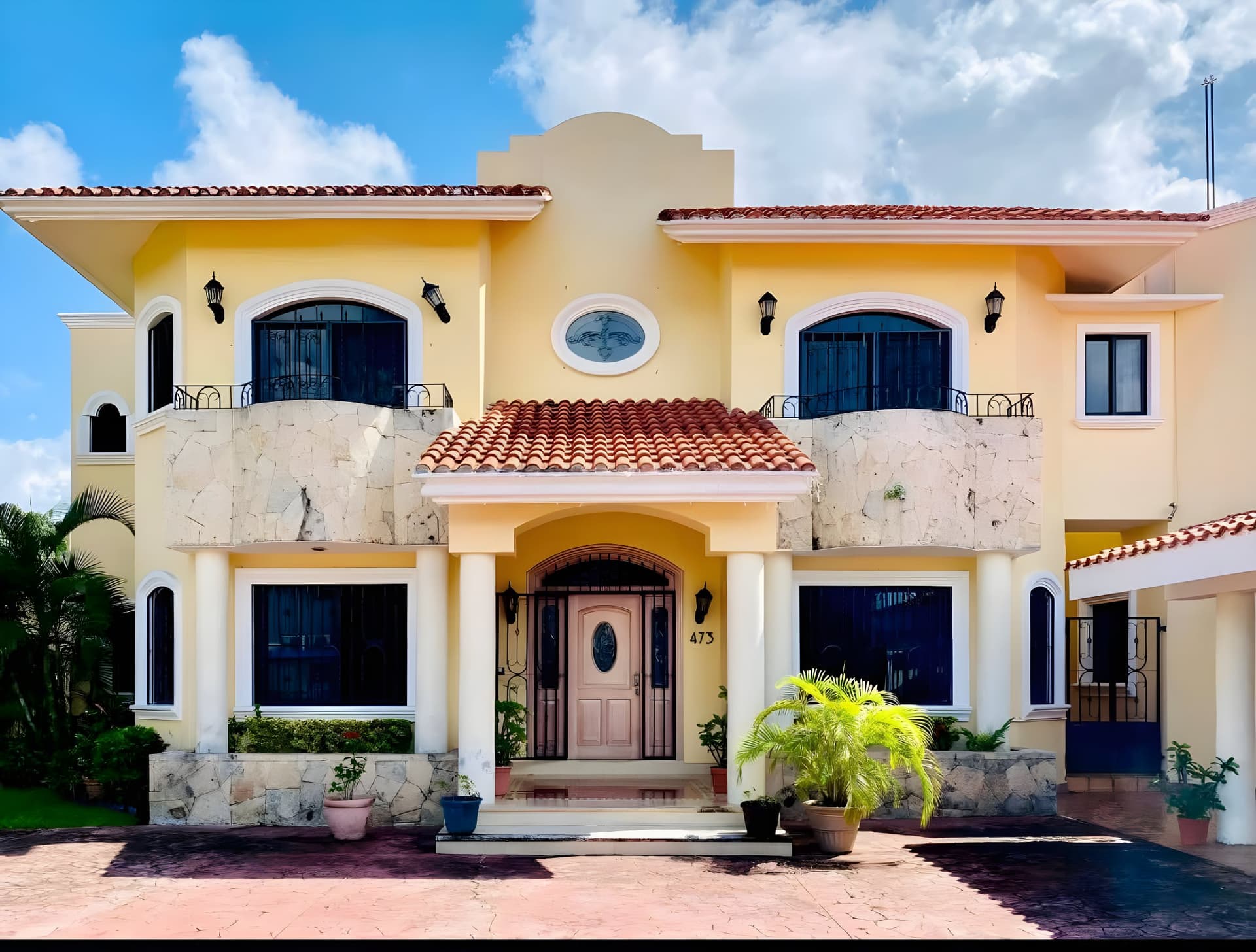 The Hacienda, our grand colonial residence in downtown Cozumel