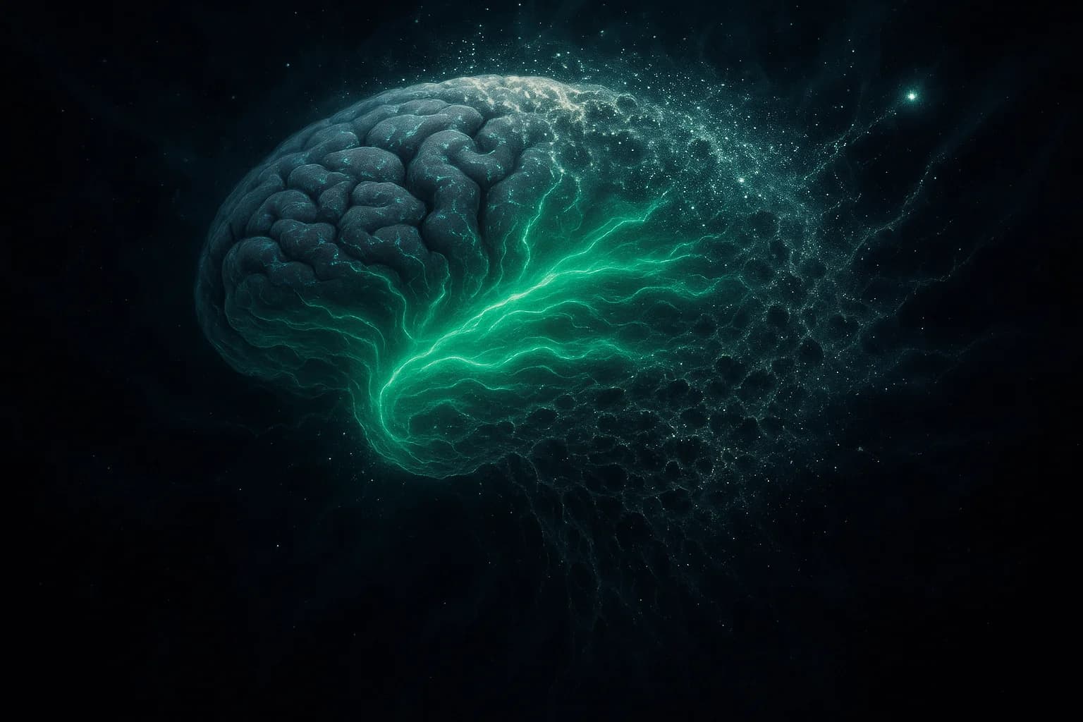 Default mode network disruption with dissolving neural boundaries